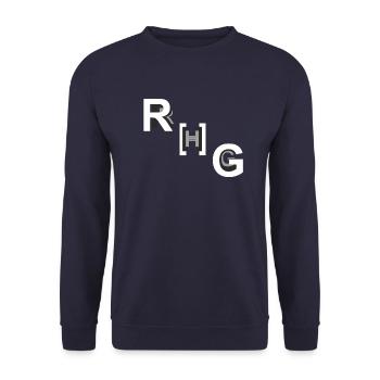 RHG-RH`GAU - Unisex Pullover - Navy - Vorne - Alina (178cm) & Michal (187cm)