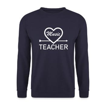 Rock and Roll Rock Music - Unisex Pullover - Navy - Vorne - Alina (178cm) & Michal (187cm)