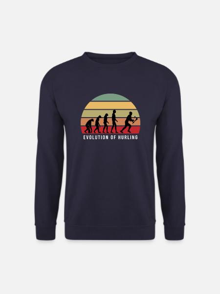 The Evolution of Hurling - Unisex Sweatshirt - navy