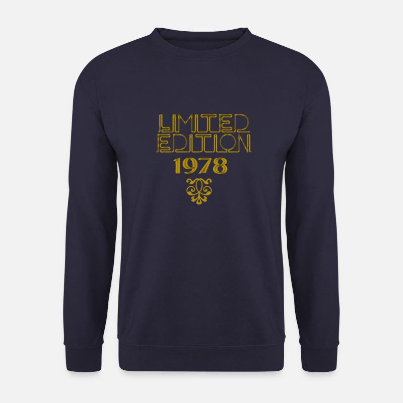 1978,limited edition,gold,ornament - Unisex Pullover - Navy