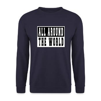 outdoors awesome different traveling fun funny - Unisex Pullover - Navy - Vorne - Alina (178cm) & Michal (187cm)