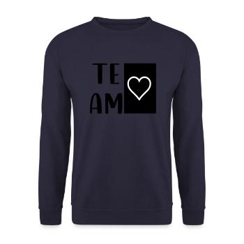 une équipe avec cœur - Sweat-shirt Unisexe - marine - Devant - Alina (178cm) & Michal (187cm)