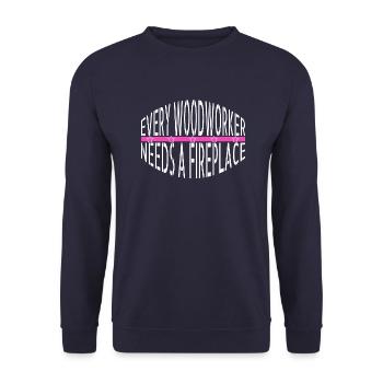 forestier drôle charpentier cite blogueur maçon - Sweat-shirt Unisexe - marine - Devant - Alina (178cm) & Michal (187cm)