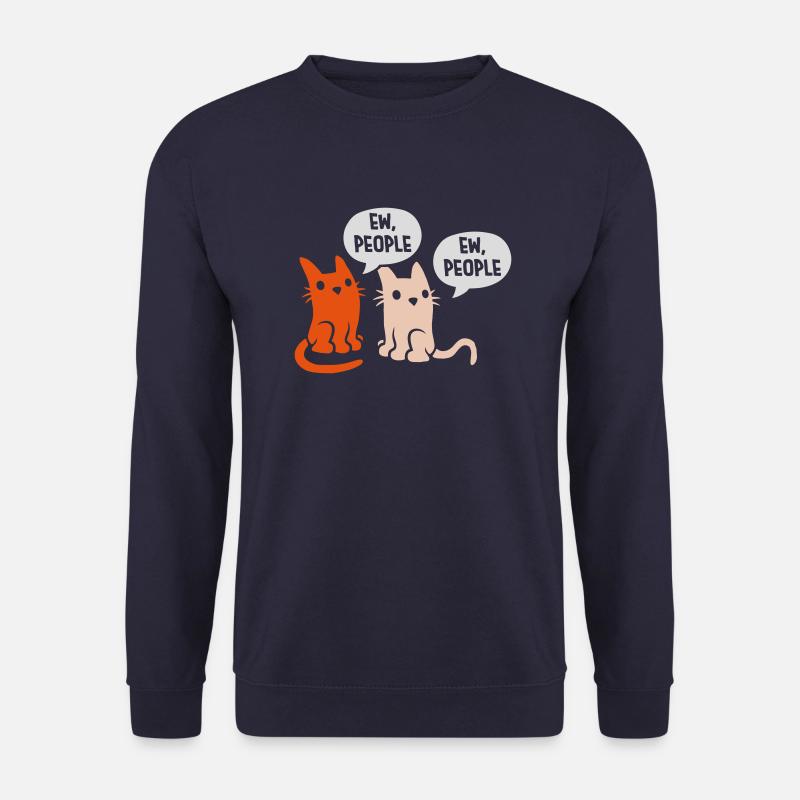 ew people Katzen Haustiere - Unisex Pullover - Navy