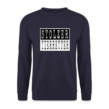 tierliebe weihnachten humor veganer tierliebhaber - Unisex Pullover - Navy - Vorne - Alina (178cm) & Michal (187cm)