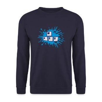 Touches de clavier WASD Gamer - Sweat-shirt Unisexe - marine - Devant - Alina (178cm) & Michal (187cm)