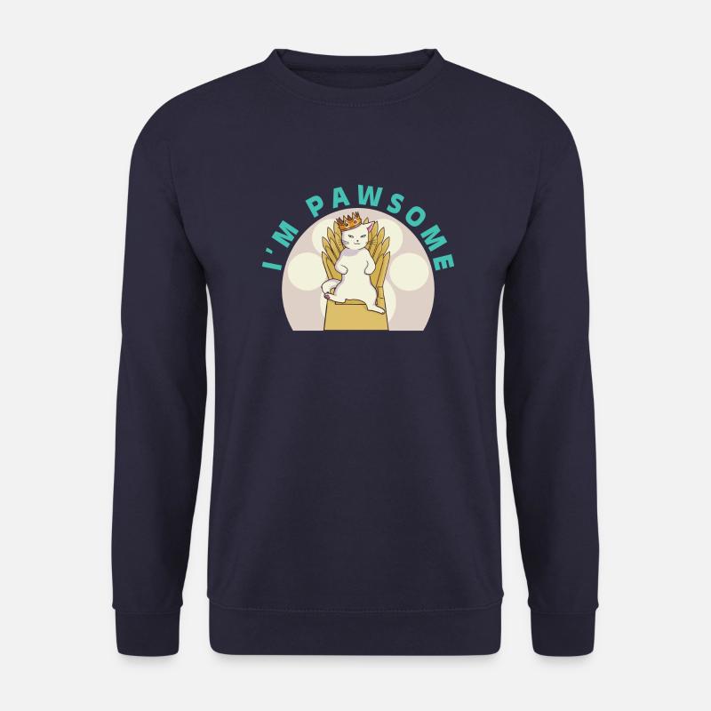 Chat mignon blanc - Sweat-shirt Unisexe - marine