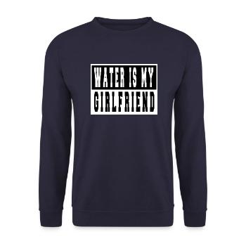 T-shirts de natation adulte Drôle de natation - Sweat-shirt Unisexe - marine - Devant - Alina (178cm) & Michal (187cm)