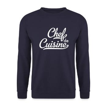 Chef de Cuisine - Unisex Sweatshirt - navy - Front - Alina (178cm) & Michal (187cm)