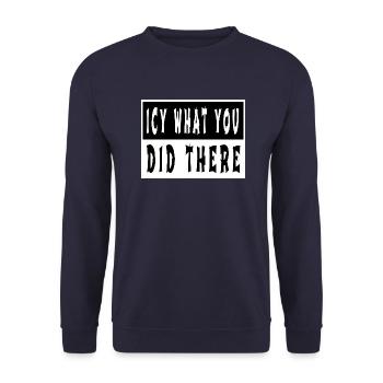 present awkward fun beard gang dinosaurs - Unisex Sweatshirt - navy - Front - Alina (178cm) & Michal (187cm)