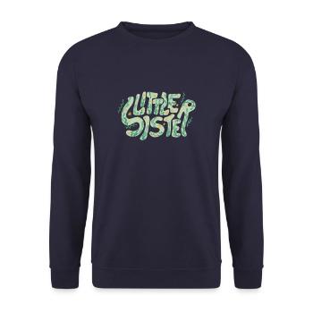 Sweet saying "Little Sister" little sister - Unisex Sweatshirt - navy - Front - Alina (178cm) & Michal (187cm)