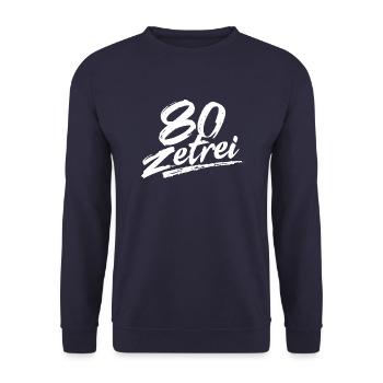80 zetrei - Sweat-shirt Unisexe - marine - Devant - Alina (178cm) & Michal (187cm)