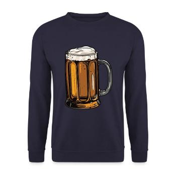 Beer Mug Beer Malt Symbol - Unisex Sweatshirt - navy - Front - Alina (178cm) & Michal (187cm)