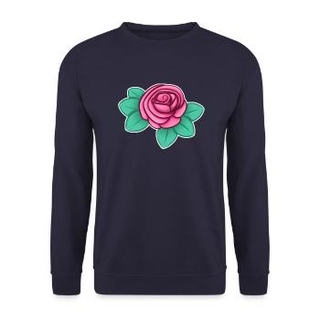 Rose - Unisex Sweatshirt - navy - Front - Alina (178cm) & Michal (187cm)