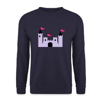 castle - Unisex Sweatshirt - navy - Front - Alina (178cm) & Michal (187cm)