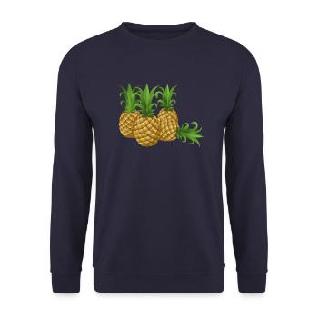 Ananas - Unisex Pullover - Navy - Vorne - Alina (178cm) & Michal (187cm)