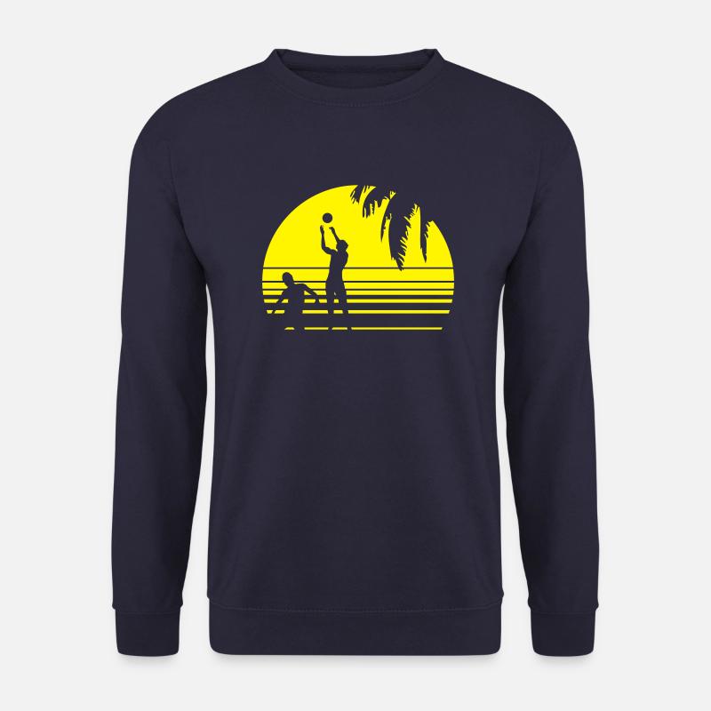 BEACH VOLLEYBALL SUNSET PALME 1C - Unisex Pullover - Navy