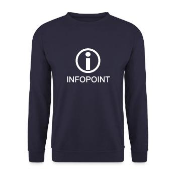 Infopoint Shirt - Unisex Pullover - Navy - Vorne - Alina (178cm) & Michal (187cm)