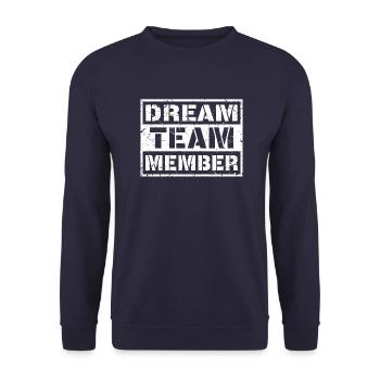 Dream Team Member (Used) - Sweat-shirt Unisexe - marine - Devant - Alina (178cm) & Michal (187cm)