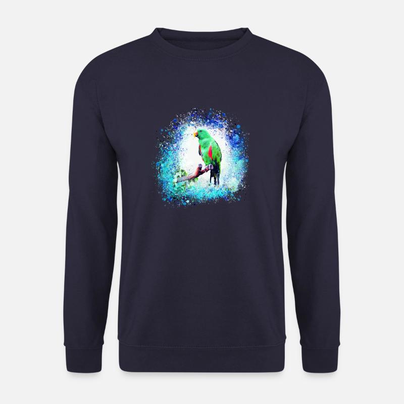 sittich ara,,bird,graffiti,mint,blue,brush,spray - Unisex Sweatshirt - navy