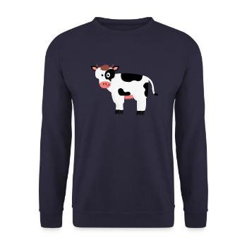 Kuh - Unisex Pullover - Navy - Vorne - Alina (178cm) & Michal (187cm)