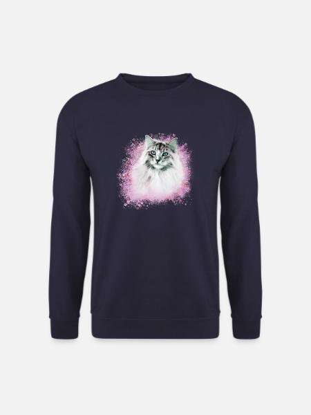 perserkatze,siamkatze,katze,weisse katze, graffiti - Unisex Pullover - Navy