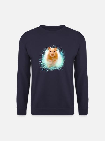 hamster, graffiti,malerei,grün,goldhamster - Unisex Pullover - Navy