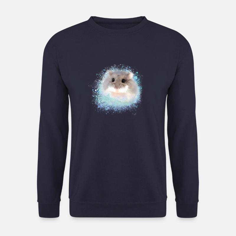 dwarf hamster,hamster,brown,graffiti,painting - Unisex Sweatshirt - navy