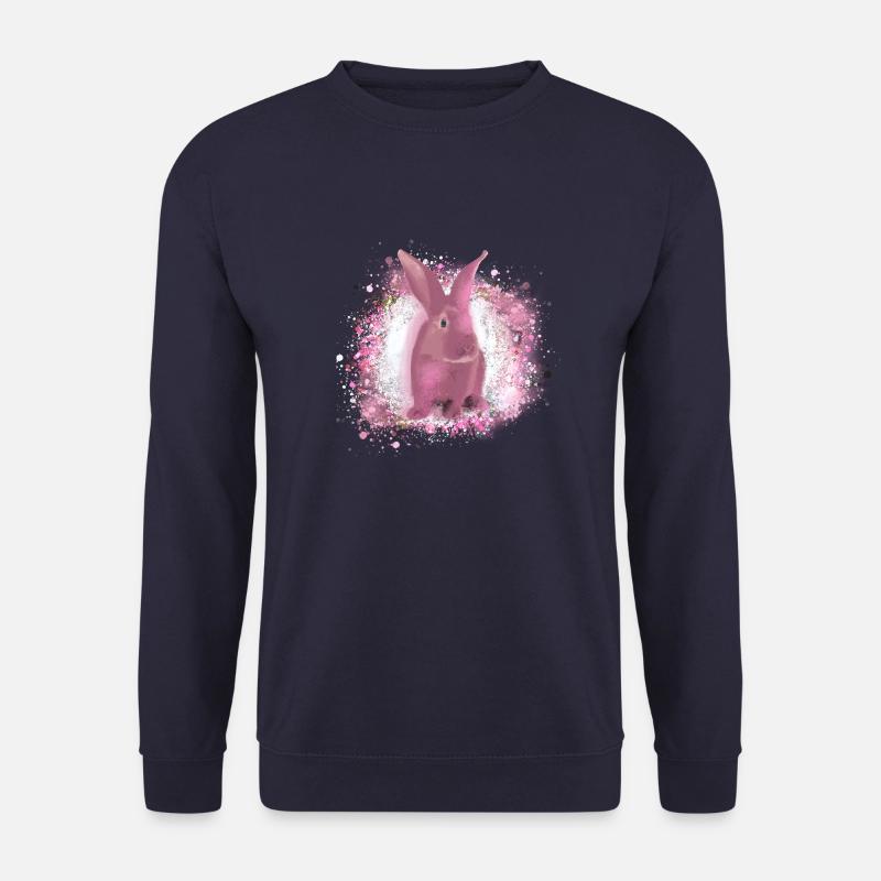 rabbit,graffiti,painting,pet,rabbit,pink - Unisex Sweatshirt - navy