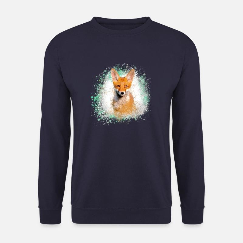 fuchs ,Graffiti, Malerei,fuchs ,aquarell - Unisex Pullover - Navy