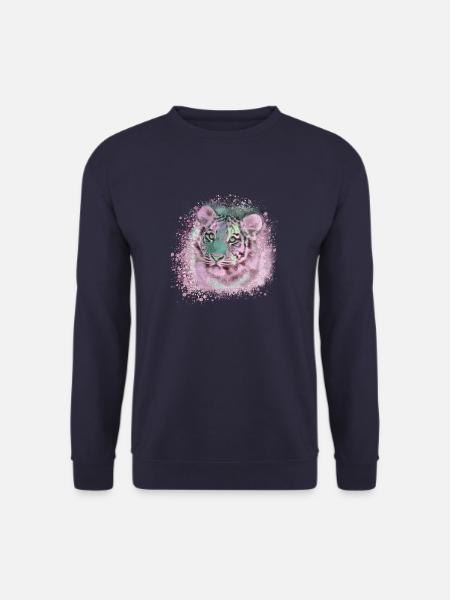 tigerbaby,tiger,pink,graffiti,painting - Unisex Sweatshirt - navy