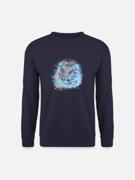 tigerbaby,tiger,blue,graffiti,painting - Unisex Sweatshirt - navy