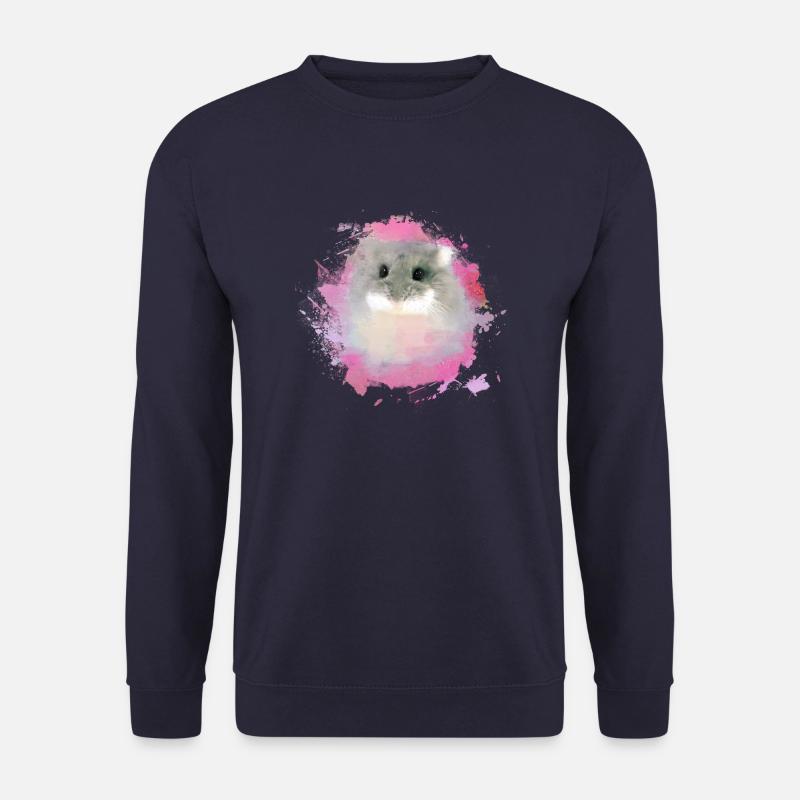 zwerghamster,hamster,bunt,graffiti,malerei,pink - Unisex Pullover - Navy
