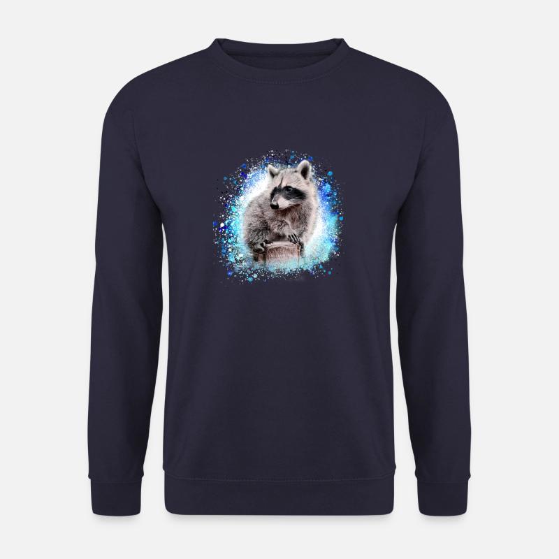 raccoon,bear,graffiti,painting,blue - Unisex Sweatshirt - navy