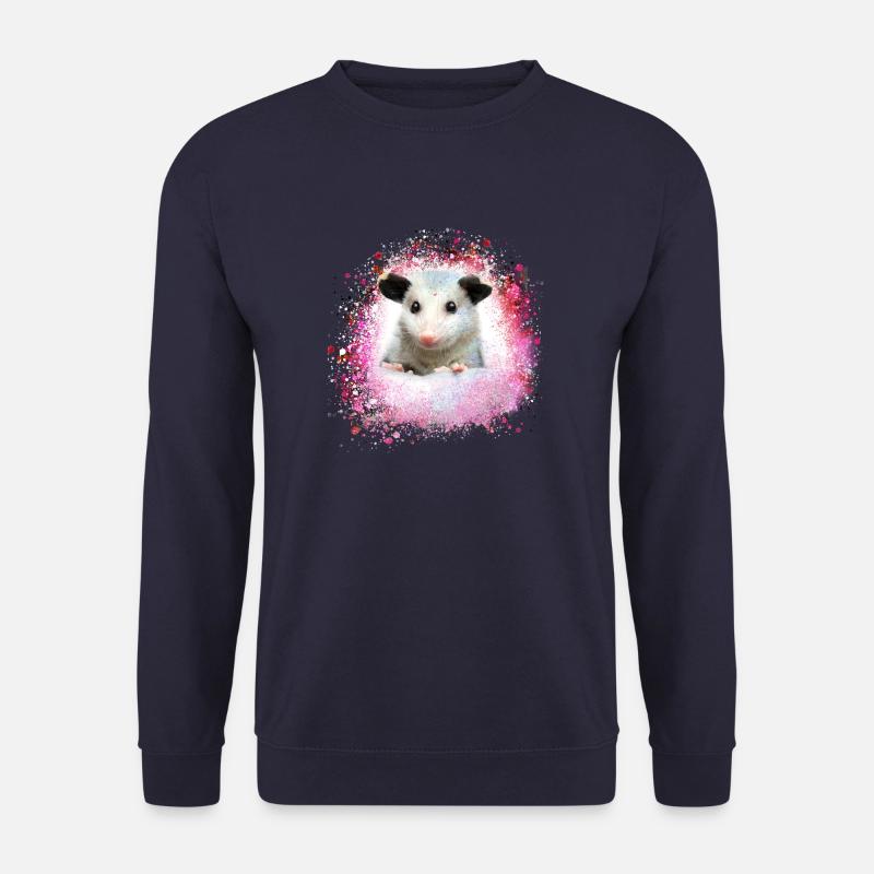 Opossum, souris, rongeur, graffiti - Sweat-shirt Unisexe - marine