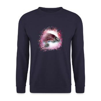Platypus,platypus,graffiti,painting - Unisex Sweatshirt - navy - Front - Alina (178cm) & Michal (187cm)