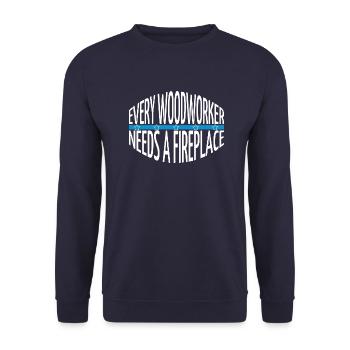 everything is ok wisdom cottondrawstringbag fun - Unisex Pullover - Navy - Vorne - Alina (178cm) & Michal (187cm)