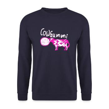 Vache chewing-gum vaches - Sweat-shirt Unisexe - marine - Devant - Alina (178cm) & Michal (187cm)