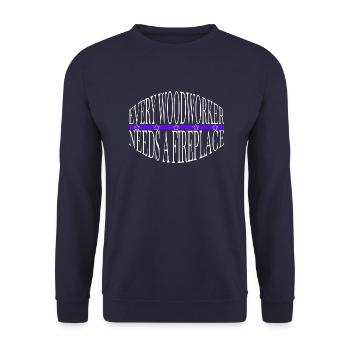 Lumberjack Carpenter Jokes Tshirts - Unisex Sweatshirt - navy - Front - Alina (178cm) & Michal (187cm)