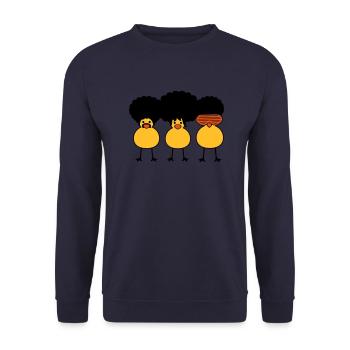 Funky Chicks - Sweat-shirt Unisexe - marine - Devant - Alina (178cm) & Michal (187cm)