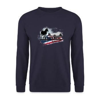 kl_linedance30 - Sweat-shirt Unisexe - marine - Devant - Alina (178cm) & Michal (187cm)