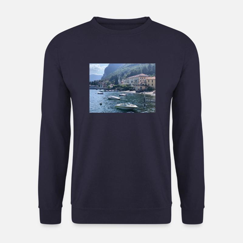 Lac Como / Côme De l’image De l’image - Sweat-shirt Unisexe - marine