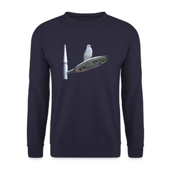 Seagull On A Lamp Post - Unisex Sweatshirt - navy - Front - Alina (178cm) & Michal (187cm)
