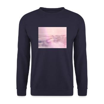 Pink Dusk of Sunrise - Unisex Sweatshirt - navy - Front - Alina (178cm) & Michal (187cm)
