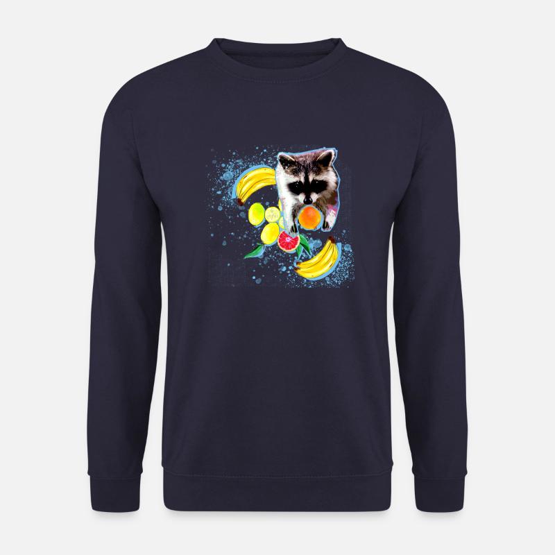 waschbär,bär,graffiti,malerei,mint,obst - Unisex Pullover - Navy
