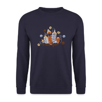 Crazy Town - Unisex Pullover - Navy - Vorne - Alina (178cm) & Michal (187cm)