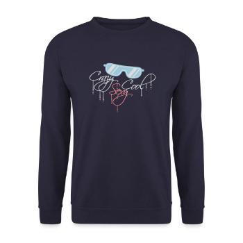 design cool sexy fou - Sweat-shirt Unisexe - marine - Devant - Alina (178cm) & Michal (187cm)