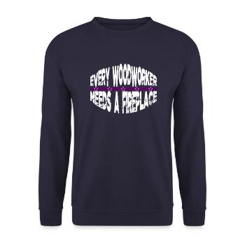 the carpenters cool forest work funshirt - Unisex Pullover - Navy - Vorne - Alina (178cm) & Michal (187cm)