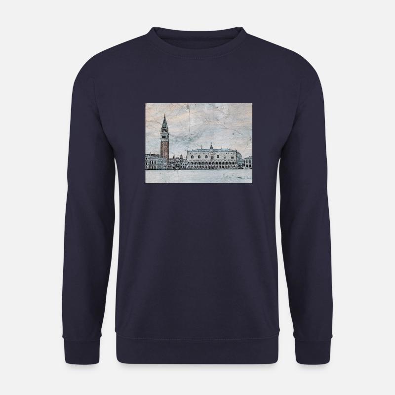 Blick auf den Markusplatz - Unisex Pullover - Navy