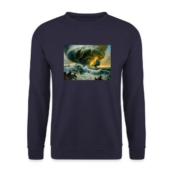 Zorn der Natur #5 - Unisex Pullover - Navy - Vorne - Alina (178cm) & Michal (187cm)